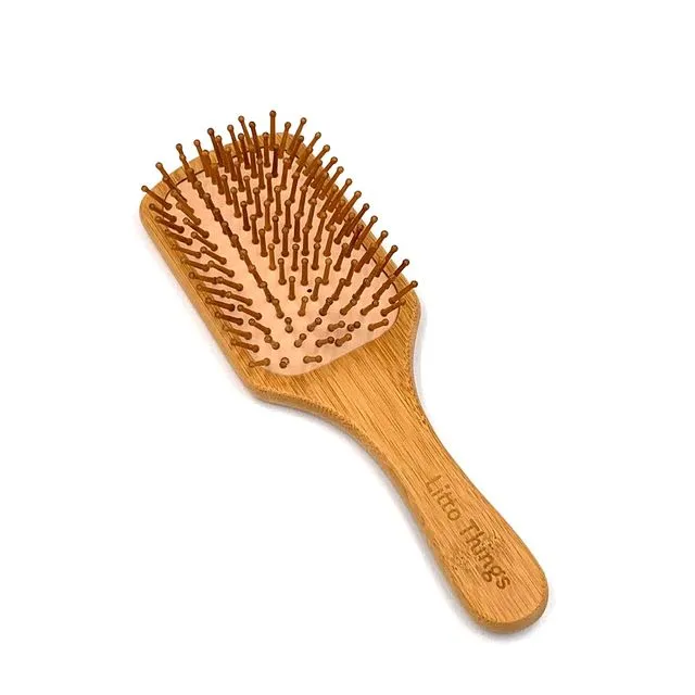 Bamboo Pin Paddle Hairbrush