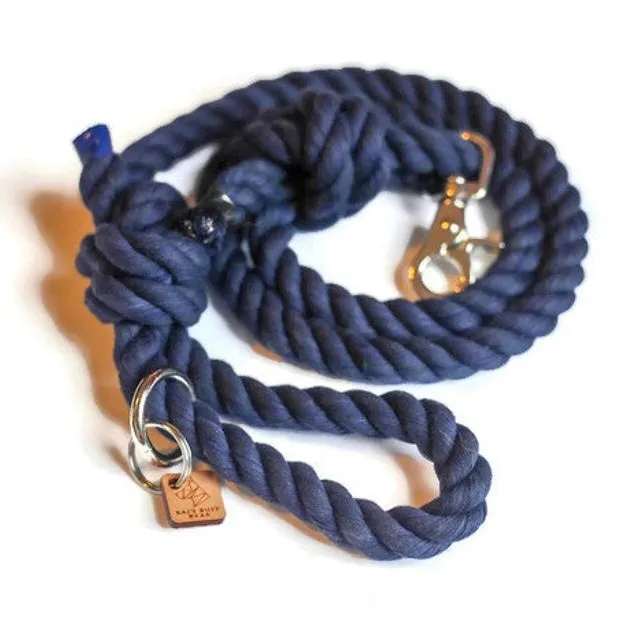 Navy Rope Dog Leash