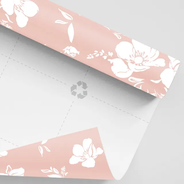 Blush Blossomswrapping paper - folded sheets