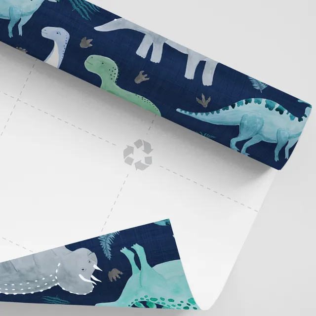 Dino-roars wrapping paper - flat sheets