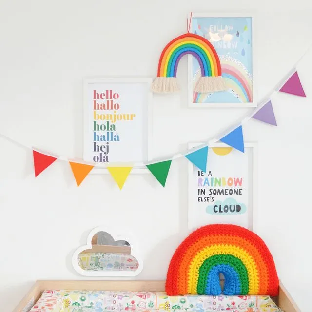 Rainbow Bunting | Rainbow Decor for Kids Bedroom & Nursery
