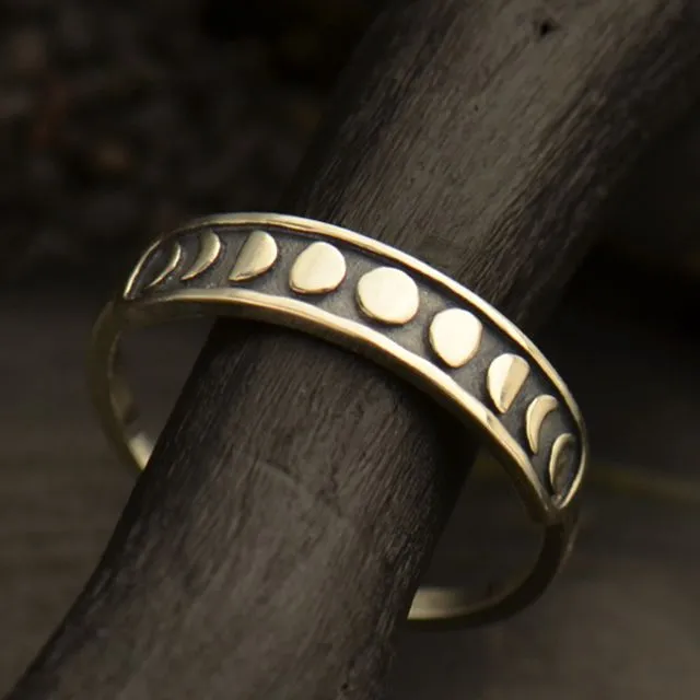 Sterling Silver Ring - Moon Phases Ring