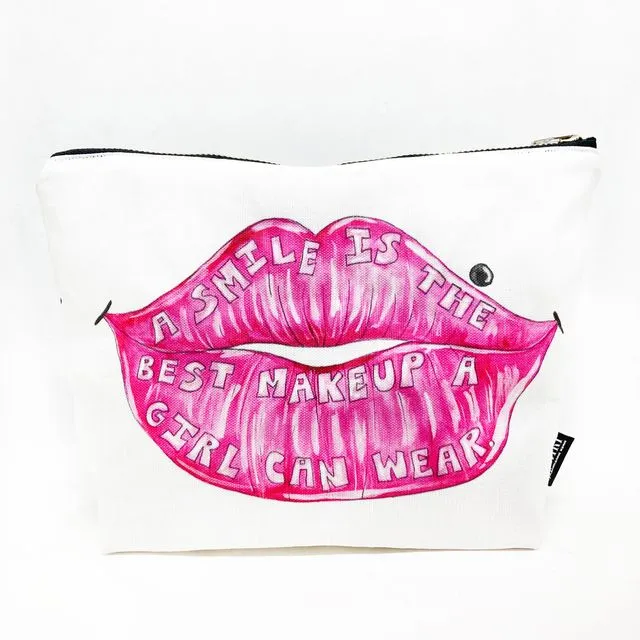 Pink Lips Cosmetic Bag