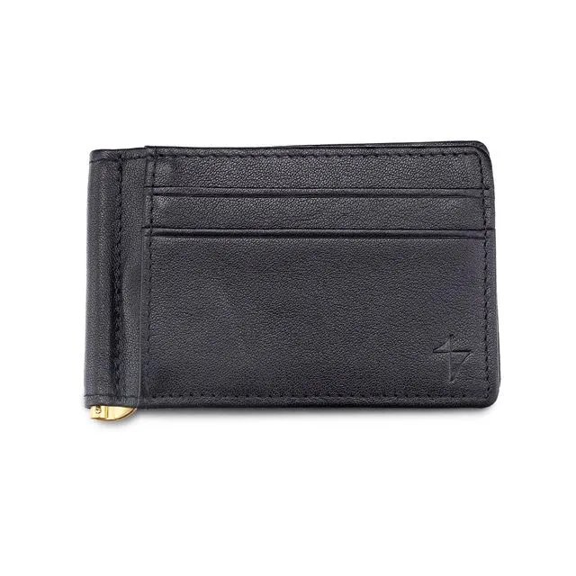 Byron Leather Wallet Card Holder - Black