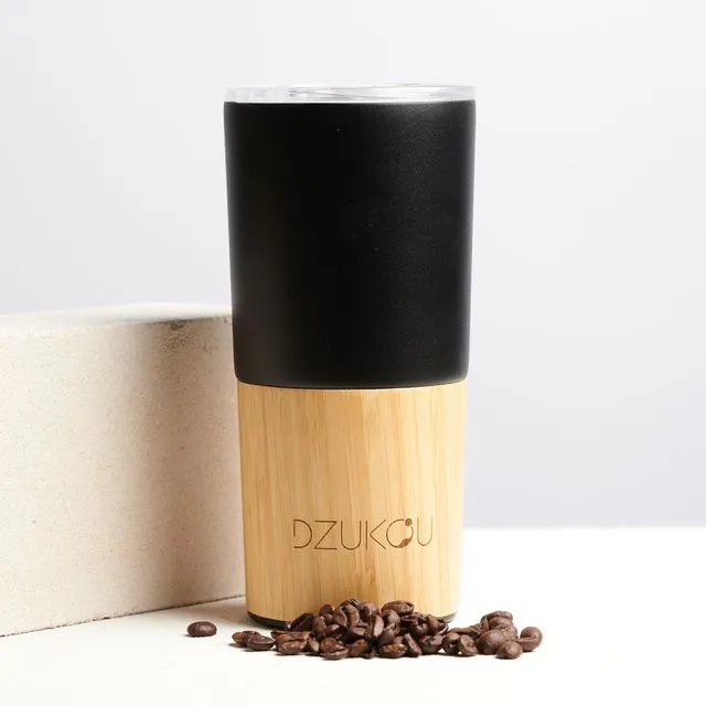 Dzukou Inca Trail - Stainless Steel Coffee Travel Mug with Bamboo - Coffee To Go Cup - Coffee Travel Mug - Stainless Steel Coffee Cup with Bamboo - 470 ml