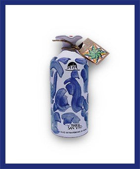 Blue Patterned Terracotta Jar – extra virgin olive oil (Case of 6)