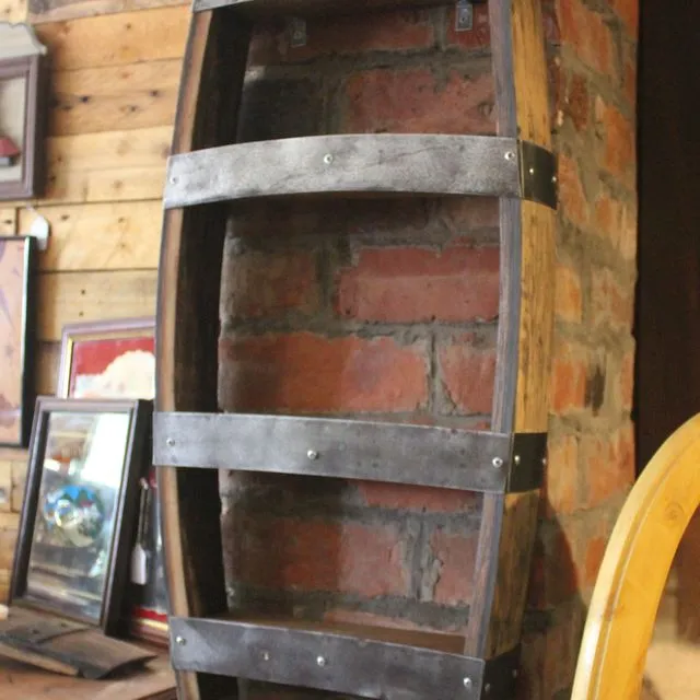 Oak Whisky Barrel Stave Shelf