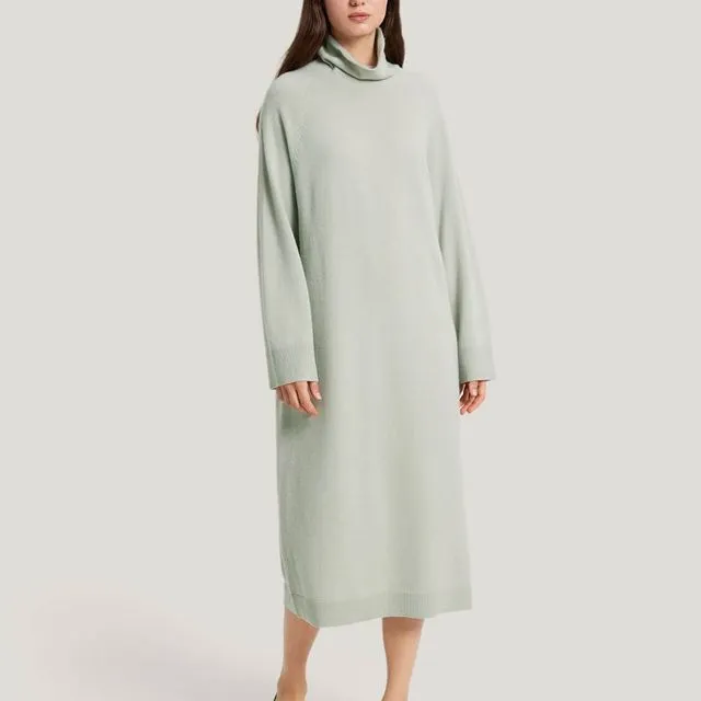 Wool And Cashmere-Blend Maxi Dress Light Mint