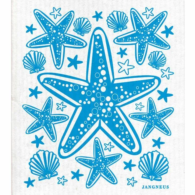Swedish Dishcloth - Starfish - Turquoise