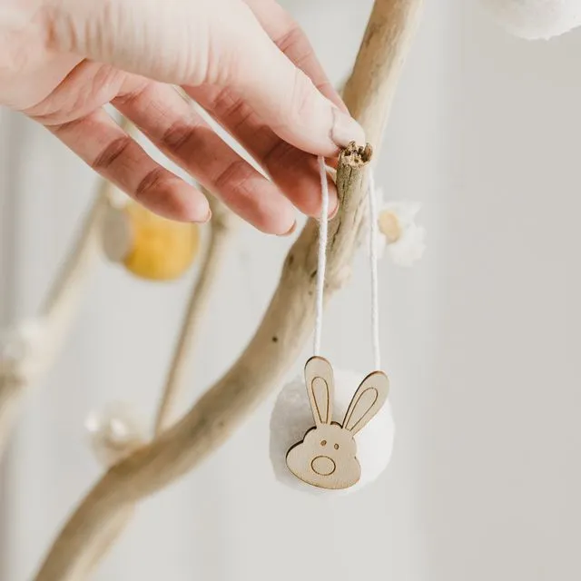 Cute Easter Pom Pom Bunny Decoration