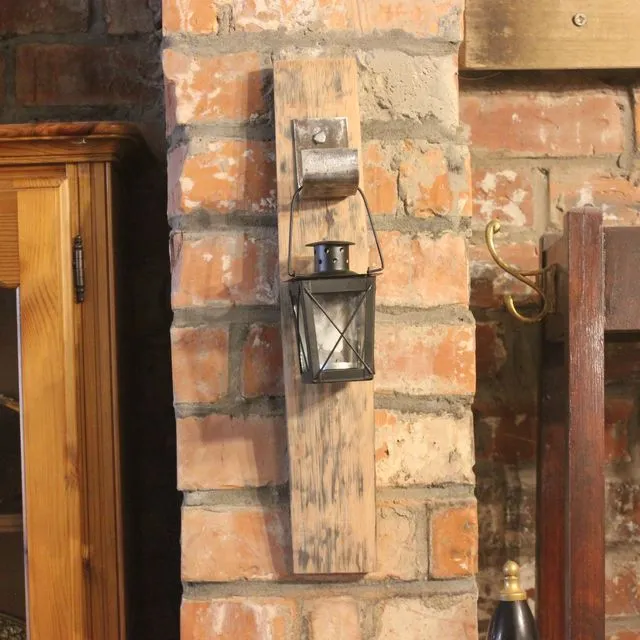 Oak Stave Wall Mounted Tea Light Hanger