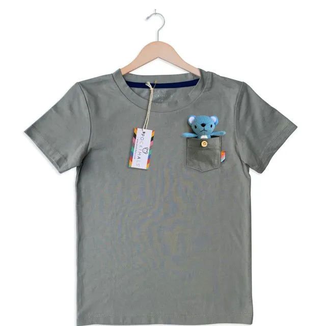 Little Kid Grey T-Shirt (Animal Sold Separately)