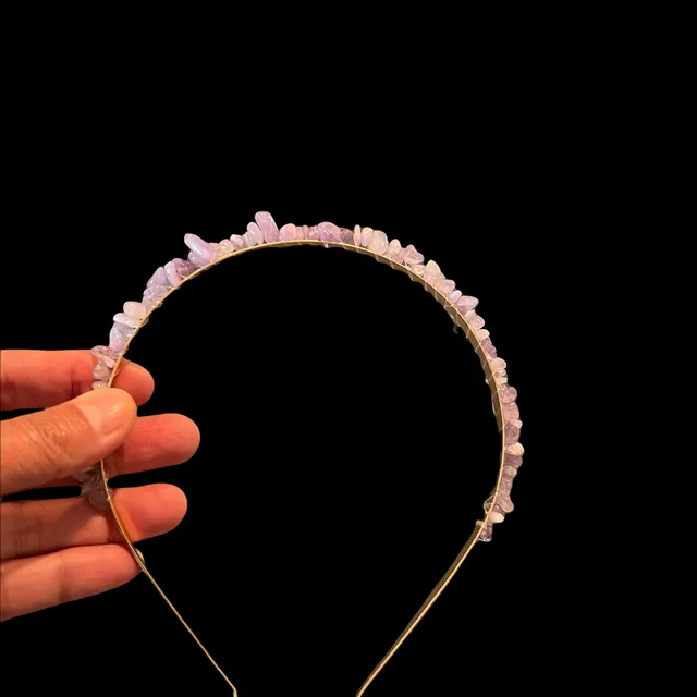 Lavender Amethyst Chip Headband