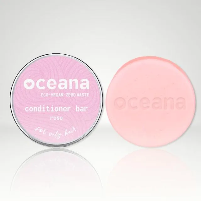 Oceana Solid Conditioner Bar +Aluminium Can. For Dry Hair, Vegan, Handmade, Sulfates Free and Plastic Free