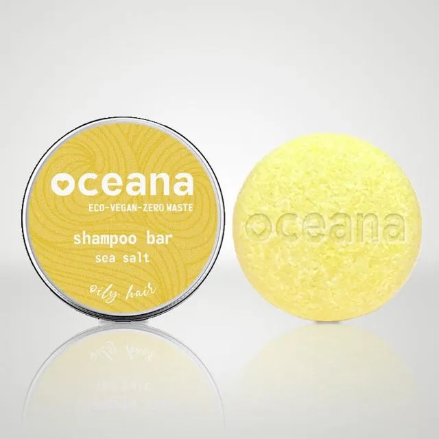 Oceana Solid Shampoo Bar + Aluminium Can. For Oily Hair, Vegan, Handmade, Sulfates Free and Plastic Free