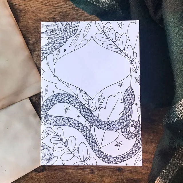 Snakes and Leaves, A5 Paperback Notebook