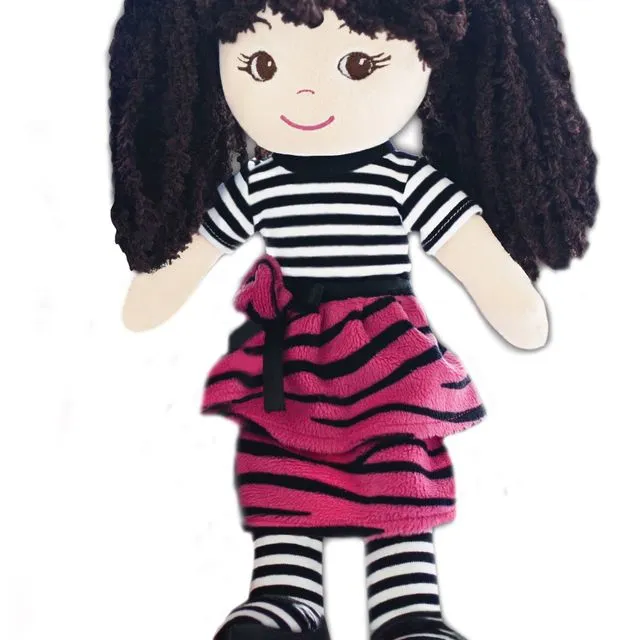 Jessica zebra print dress up baby doll