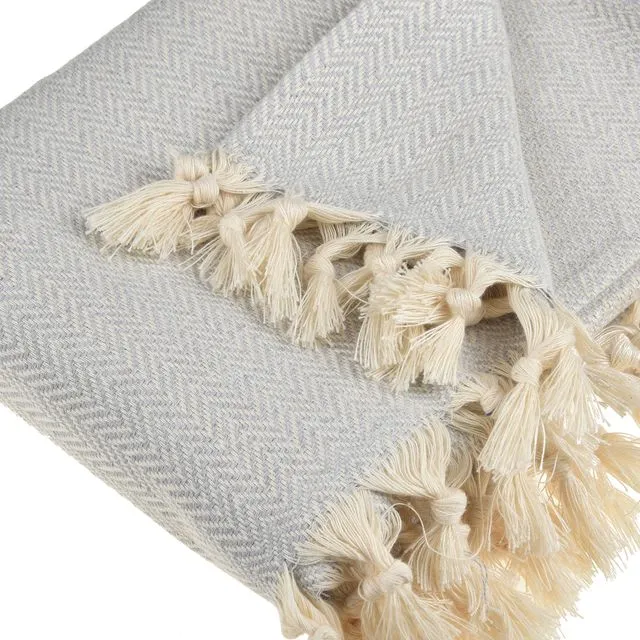 ZigZag Turkish Pure Cotton Throw Blanket 50"x70" inches