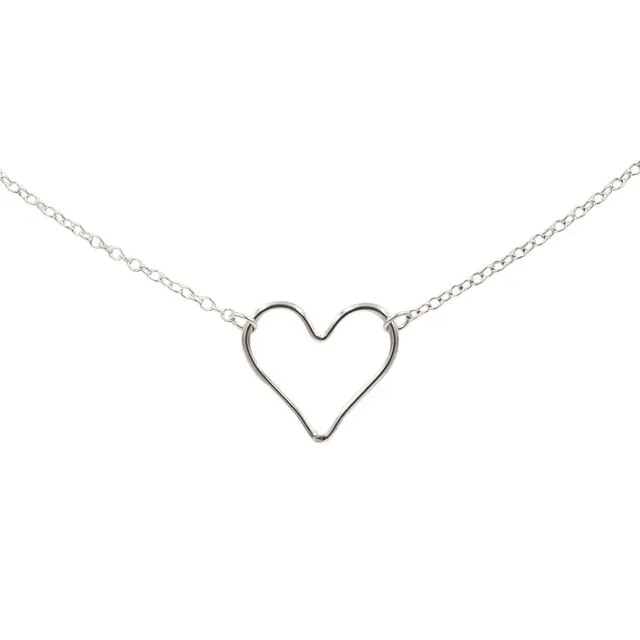 Delicate Heart ~ Handmade Sterling Silver Necklace ~ Perfect for Valentine's Day, Anniversary, Mother's Day ~ Made in Colorado, USA ~ Hypoallergenic