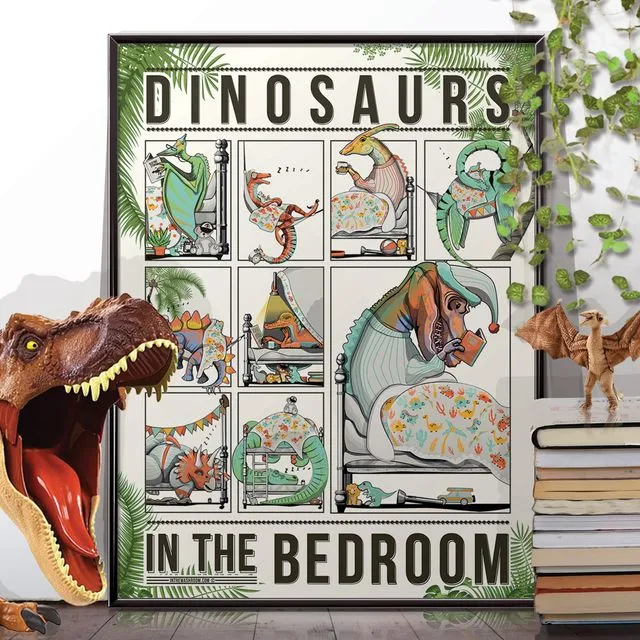 Dinosaurs in Bed
