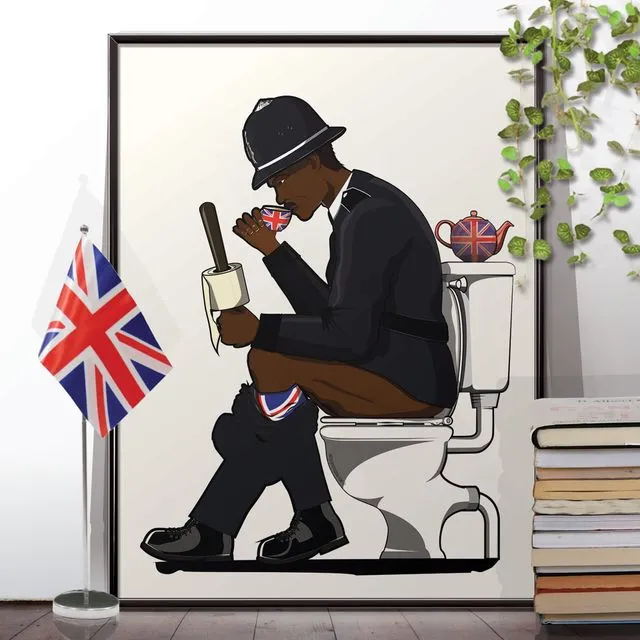 British Policeman on the Toilet, Funny Bathroom Humour