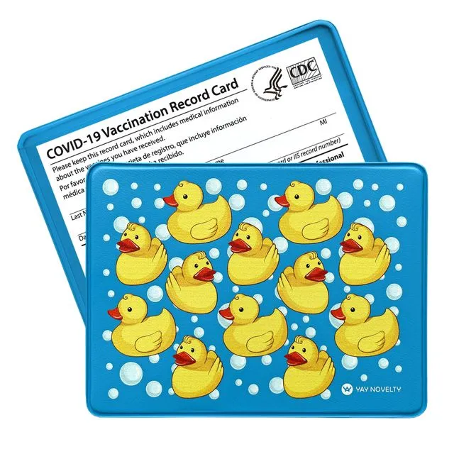 Vaccination Card Holder / Vaccine Card Protector - Duck