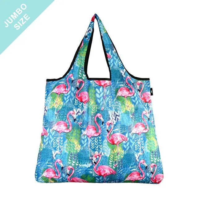 YaYbag JUMBO, Reusable Shopping Bag, Flamingo