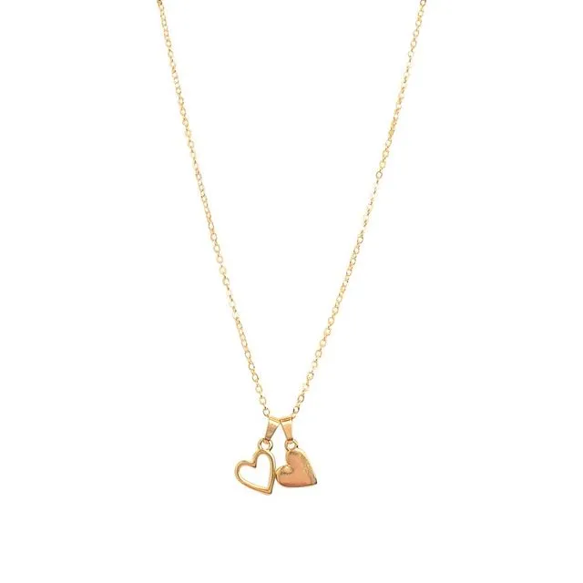 necklace - 2 hearts