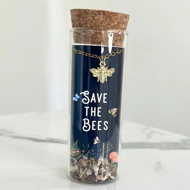 Save the bees necklace