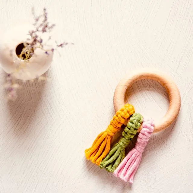 Organic Wood Baby Toy - Spring Collection