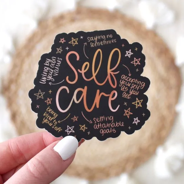 Self Care Sticker, 2.8x2.6in