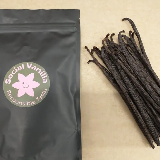 Premium gourmet vanilla beans 100 grams