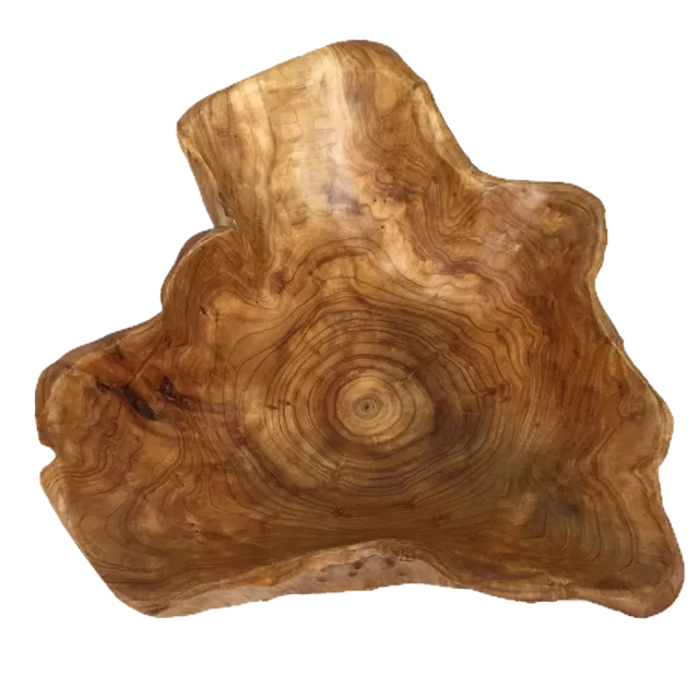 Hand-Crafted Root Wood Live Edge Bowl - Extra Large (20-21" / 3-5")