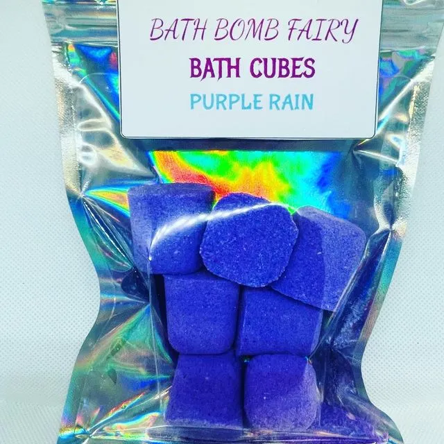 Purple rain bath cubes