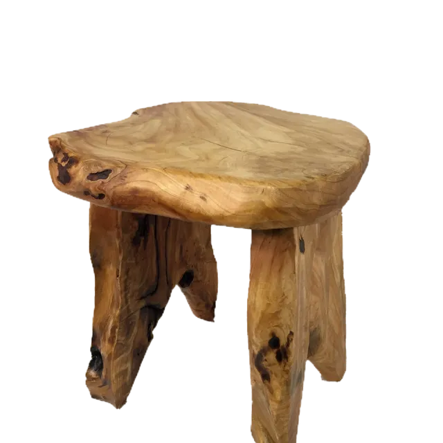 Hand-Crafted Root Wood Live Edge Wood Table (16")