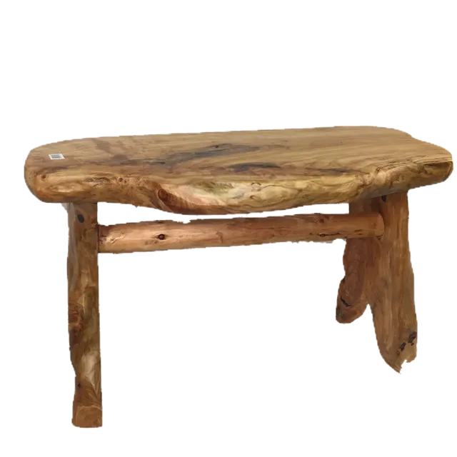 Hand-Crafted Root Wood Live Edge Bench - Medium (L 28" / H 18")