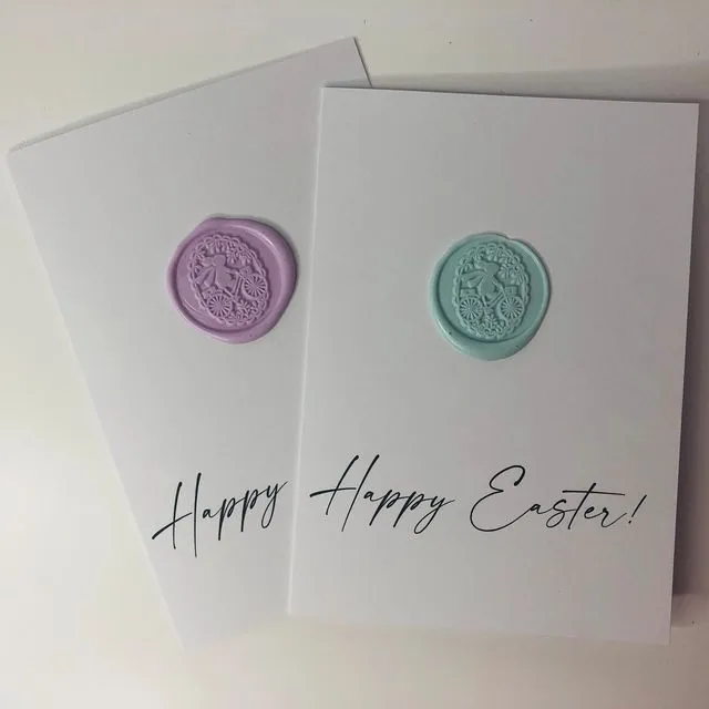Easter card with wax seal