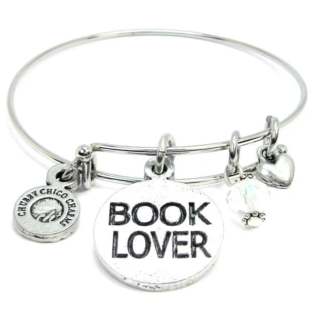 Book Lover Bangle Bracelet