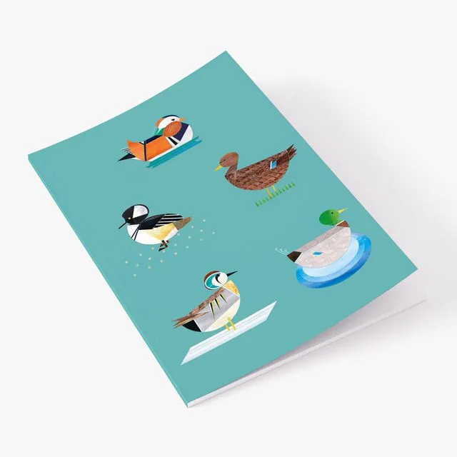 Dabbling Ducks A5 Lined Notebook