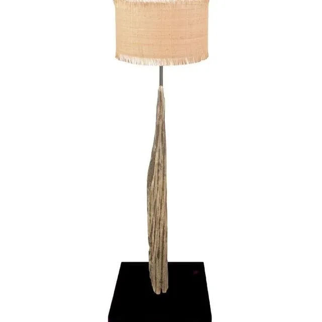 Straight wooden floor lamp + Mounting - Part#32103