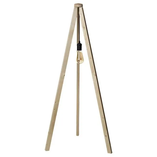 Floor lamp Up-cycling Wooden suspension - "Balancier zen" - Height 1.30 m