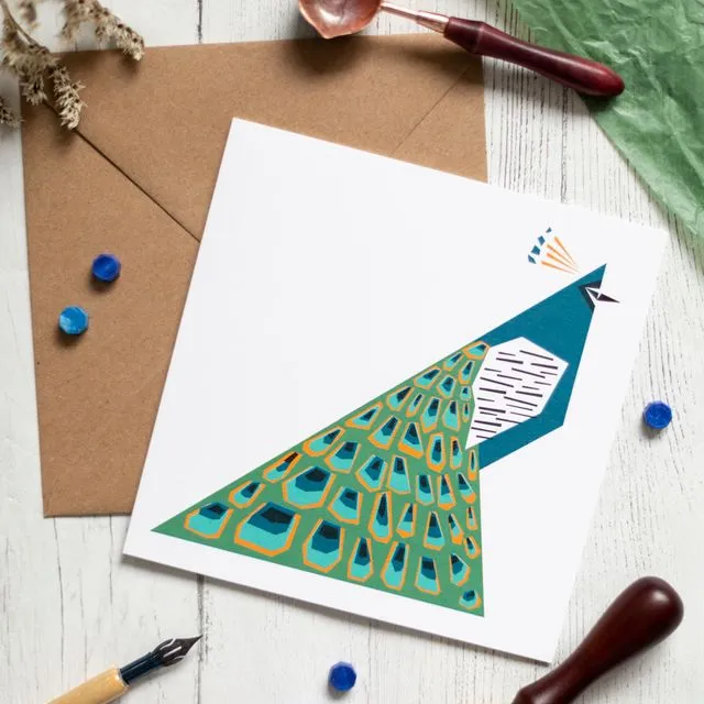 Peacock Large Card