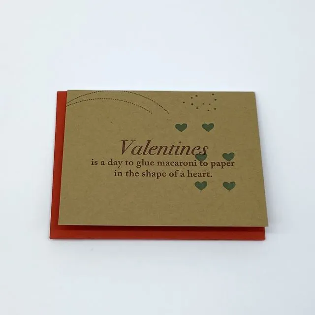 Valentine - Macaroni Card
