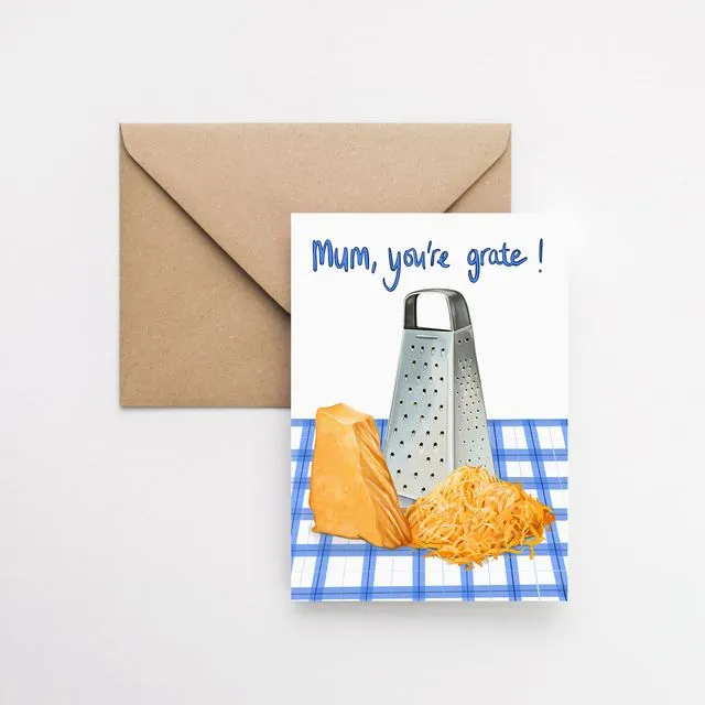 Mother’s Day cheese themed A6 greeting card