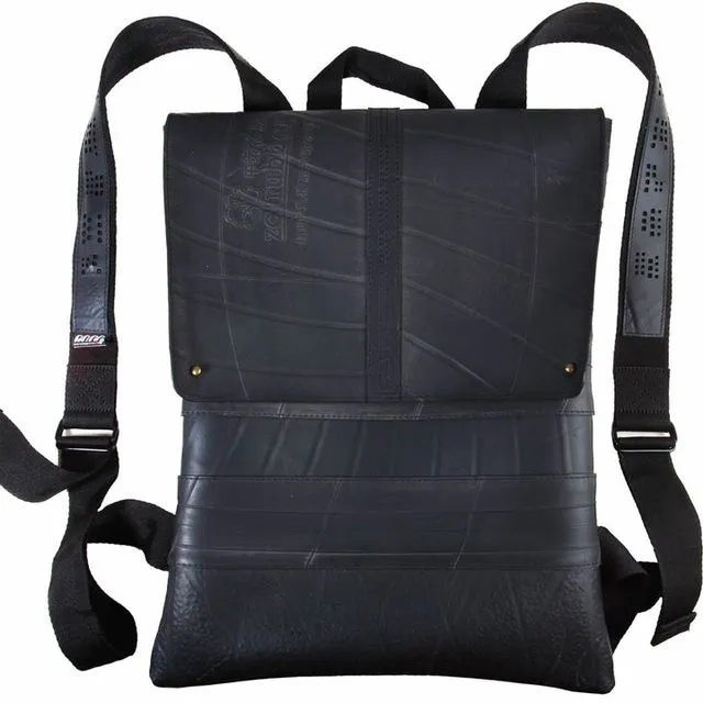 Ando Slimline Inner Tube Vegan Backpack Black