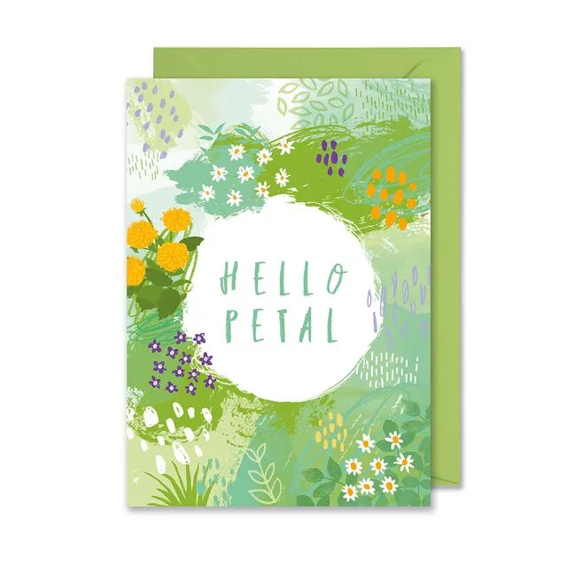 Hello Petal Card - Pack of 6