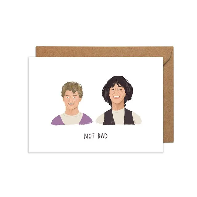 Bill and Ted A6 Greetings Card - Pack of 6