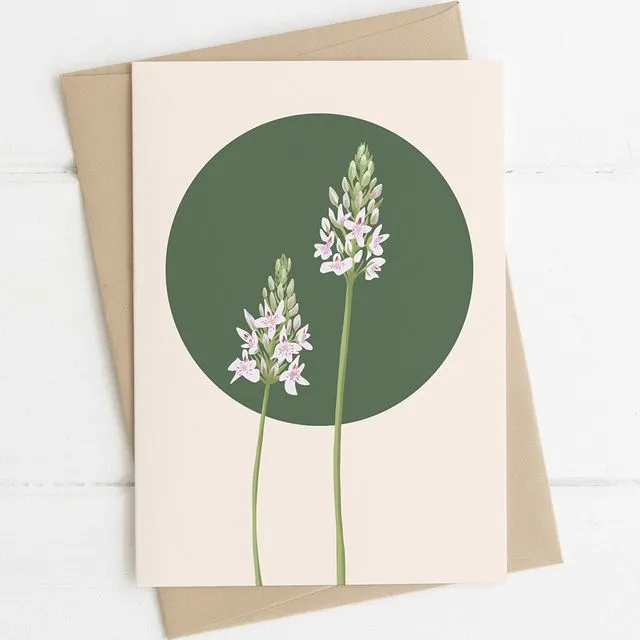 'Orchid Wildflower' Note Card A6 (Unit of 6 Cards)