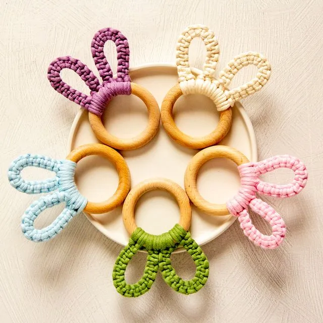 Easter Bunny Ears Teethers for Babies - Pack of 5