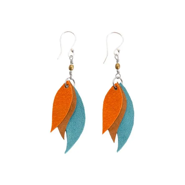 Flake Recycled Leather Earrings